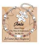 CheersLife Bracelet Puzzle - Cadeau Idéal pour Sœur, Anniversaire, Noël et Occasions Spéciales