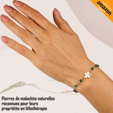 TILOVE - Bracelet en Malachite Naturelle pour Lithothérapie et Harmonie des Chakras