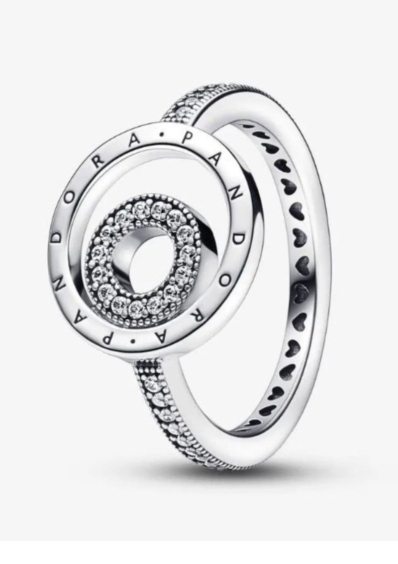 Bague Cercle Pavé avec Logo Brillant en argent sterling 925 de Pandora