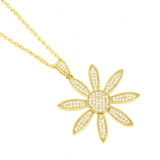 Collier Fleur en Zirconiums 
