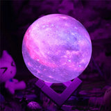 Lampe Lunaire 3D Imprimée - 16 Couleurs, Télécommande LED Rechargeable - Lampe de Nuit Magique pour Chambre et Décoration