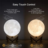 Lampe Galaxie lunaire 3D Rechargeable WHATOOK - Lampe de Nuit LED à Changement de Couleur