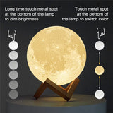 Lampe Galaxie lunaire 3D Rechargeable WHATOOK - Lampe de Nuit LED à Changement de Couleur