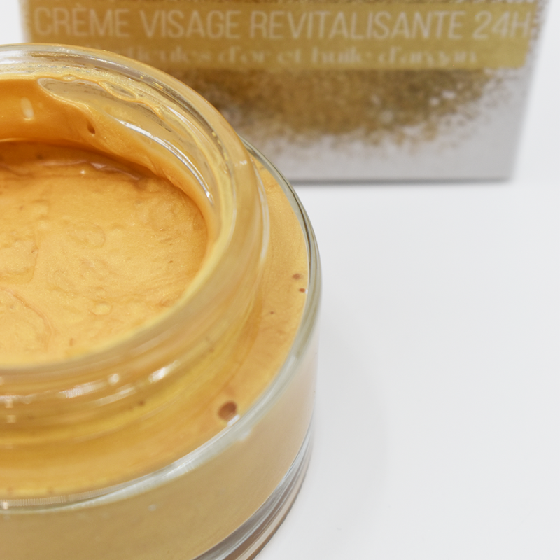 Crème visage aux particules d'or et à l'huile d'argan - 50ml 100% naturelle